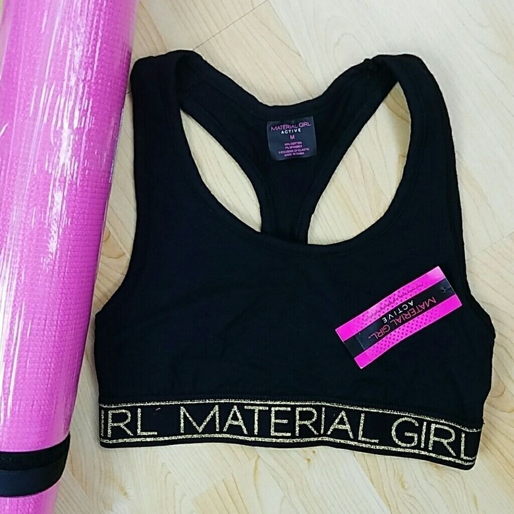 Material Girl Sports Bra Top NWT